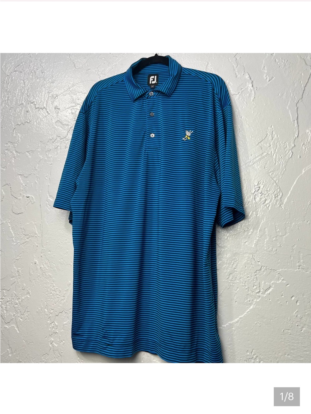 FootJoy Blue and Black Stripped Winged Golf Foot Polo Size XL